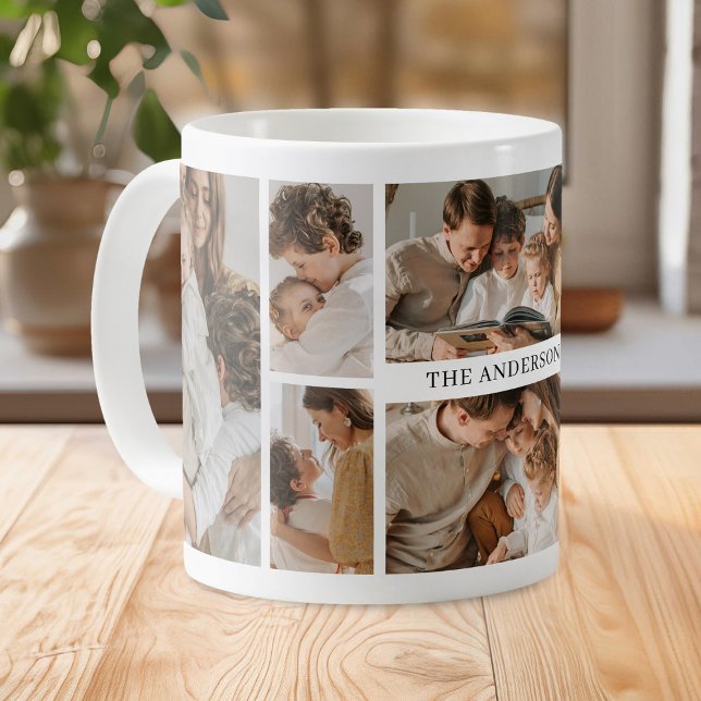 Personalised Family 8 Photo Collage Coffee Mug (Creator Uploaded)
