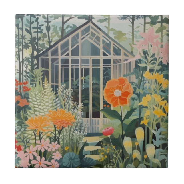 Personalised Family Birth House Ceramic Tile (Front)