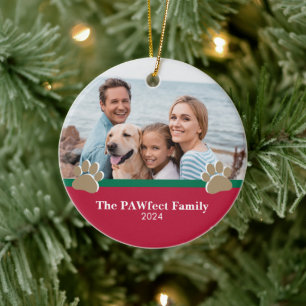 Personalised Family Christmas   Ceramic Tree Decoration