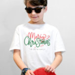 Personalised Family Christmas Family Name T-Shirt<br><div class="desc">Share the holiday cheer with this festive Christmas Family t-shirt design. Perfect to give as a Christmas gift to the whole family! Perfect for family vacations or large family gatherings!</div>