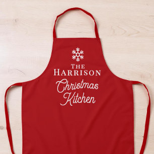 Personalised Family Christmas Kitchen Apron