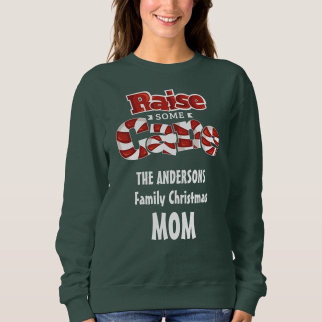 Personalised Family Christmas Matching Mum Sweatshirt (Front)