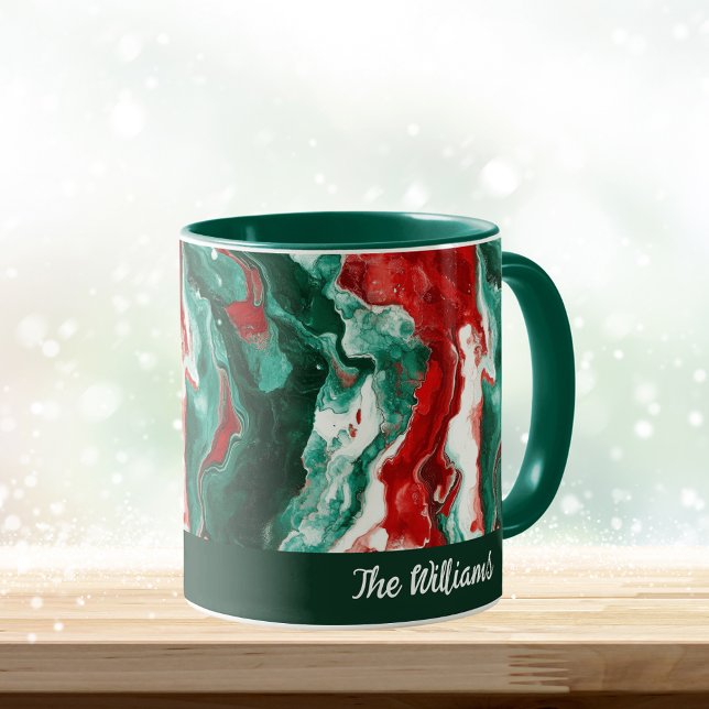 Personalised Family Christmas Mug – Marble Design (Creator Uploaded)