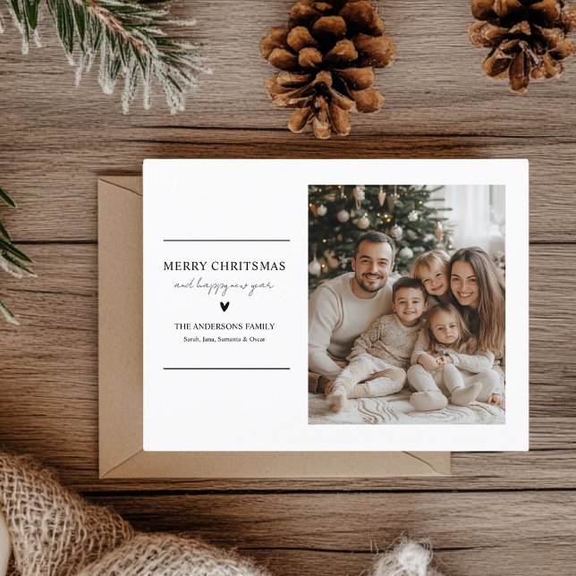 Personalised Family Christmas & New Year Wishes Postcard (Creator Uploaded)