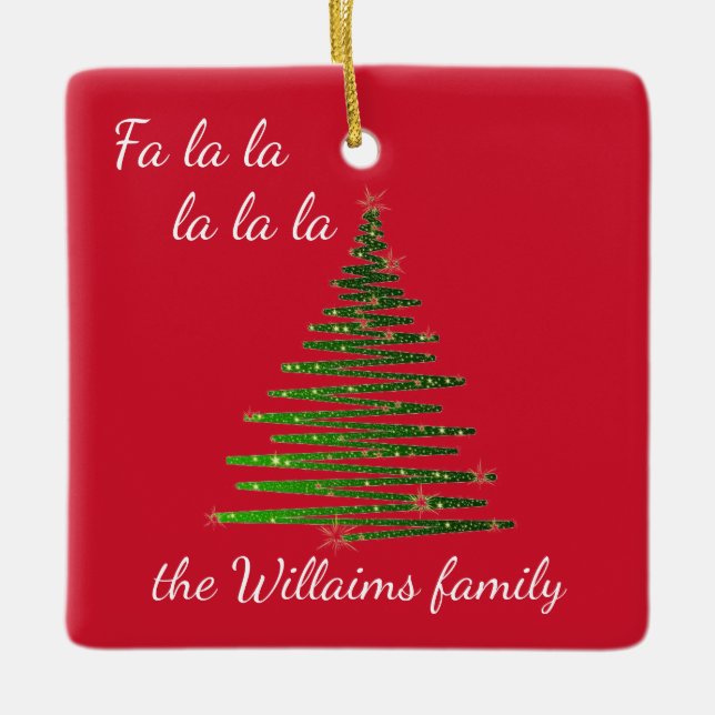 Personalised family Christmas ornament (Front)