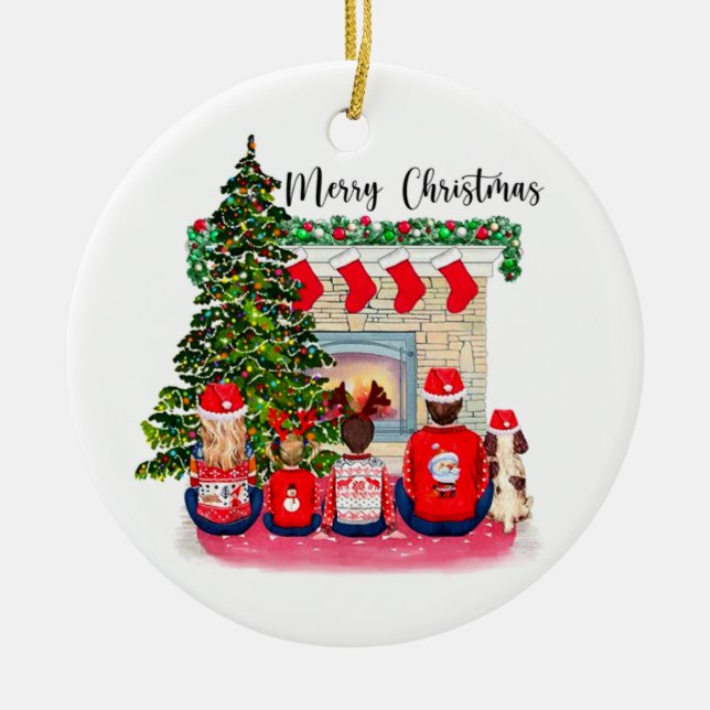Personalised Family Christmas Ornament 2022 (Front)