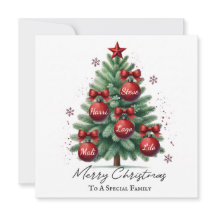 Personalised Family Christmas Photo Custom Names