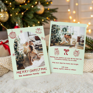Personalised Family Christmas Photo Holiday Card
