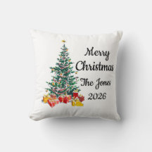 Personalised Family Christmas Pillow