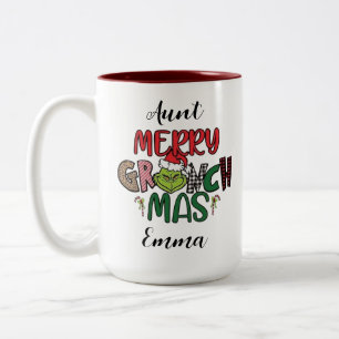 personalised family Christmas rate Two-Tone Coffee Mug