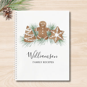 Personalised Family Christmas Recipe Notebook
