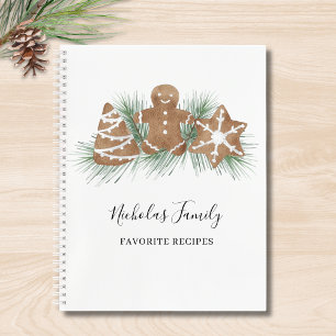 Personalised Family Christmas Recipe Notebook