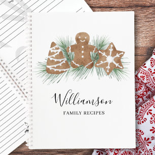 Personalised Family Christmas Recipe Notebook