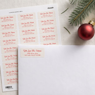 Personalised Family Christmas Return Address