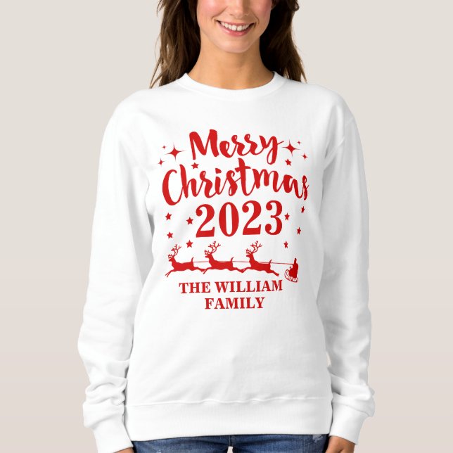 Personalised Family Christmas  Sweatshirt (Front)