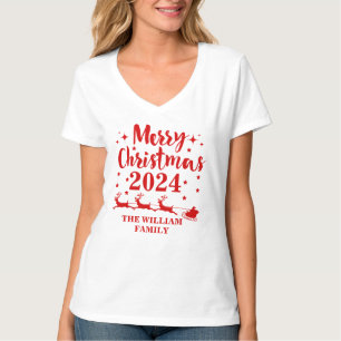 Personalised Family Christmas  T-Shirt