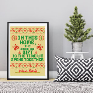 Personalised Family Christmas "The Greatest Gift" Poster