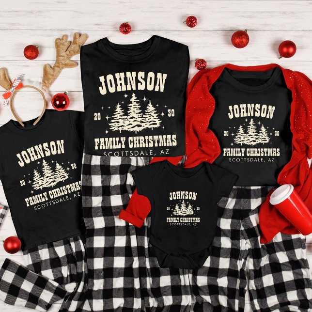 Personalised Family Christmas Tree Matching Tri-Blend Shirt (Creator Uploaded)