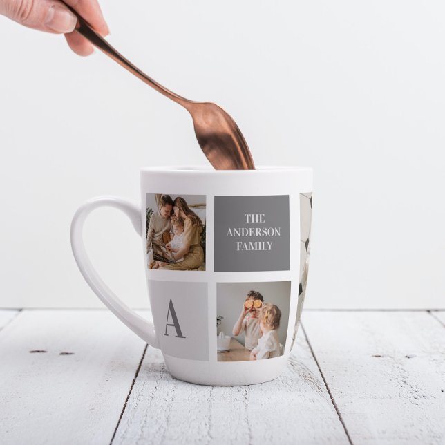  Personalised Family Collage Gift Latte Mug (Creator Uploaded)