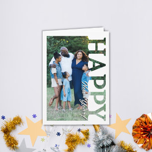 Personalised family couple Photo Happy New Year Card