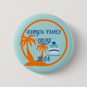 Personalised Family Cruise 6 Cm Round Badge