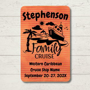 Personalised Family Cruise Door Decor Magnet