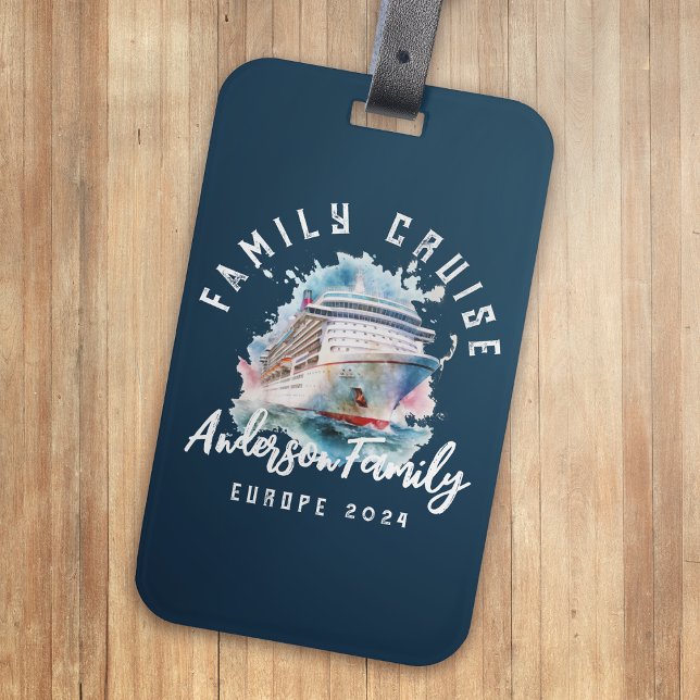 Personalised Family Cruise Group Vacation Luggage Tag (Creator Uploaded)