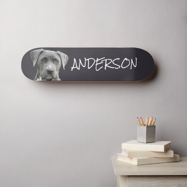 Personalised  family dog  skateboard (Wall Art (Horz))