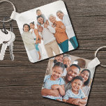 Personalised Family Double Sided Two Photo Key Ring<br><div class="desc">Create a custom keepsake with this double-sided photo keychain, designed to display two different photos—one on each side. It's perfect for capturing special family memories or commemorating a family reunion. Whether you want to feature extended family photos or moments from a big gathering, the keychain can easily be customised with...</div>
