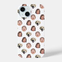 Personalised Family Face 3 Photos White