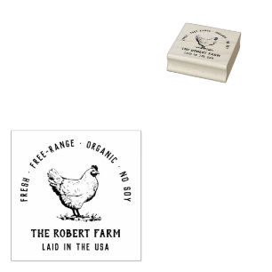 Personalised Family Farm Egg Carton Rubber Stamp