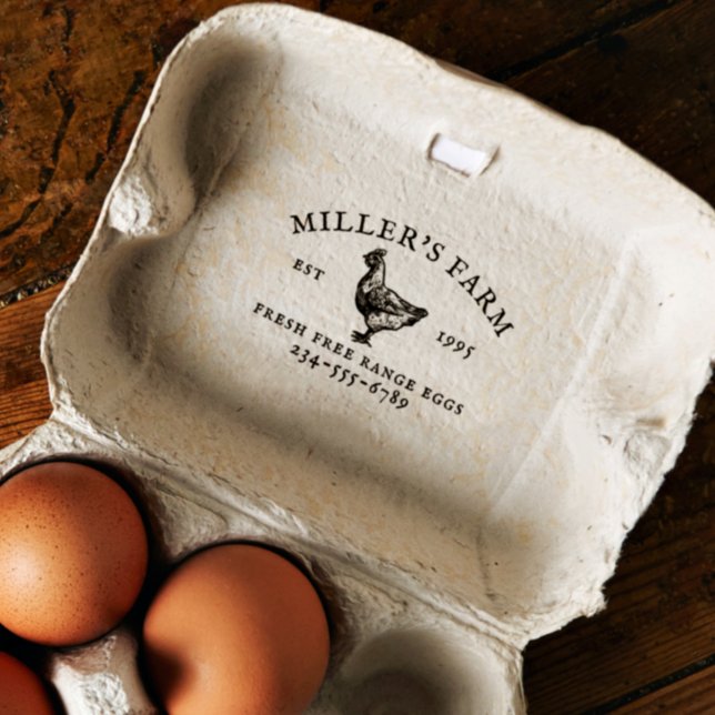 Personalised Family Farm Stamp (Rubber Stamp Mock-up)
