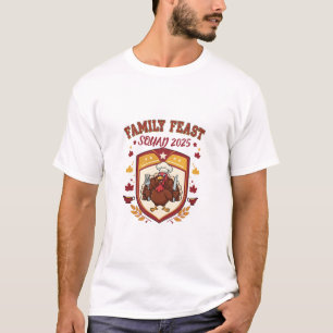 Personalised Family Feast Squad 2025 Thanksgiving T-Shirt