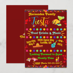 Personalised Family Fiesta Invitation