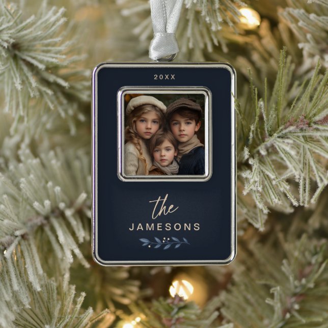 Personalised Family Framed Christmas Ornament (Tree)