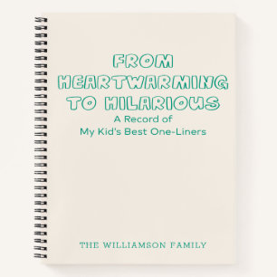 Personalised Family Funny Kid Quotes Memory Parent Notebook