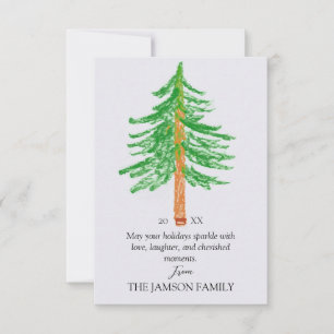 Personalised Family Holiday Card Christmas Tree