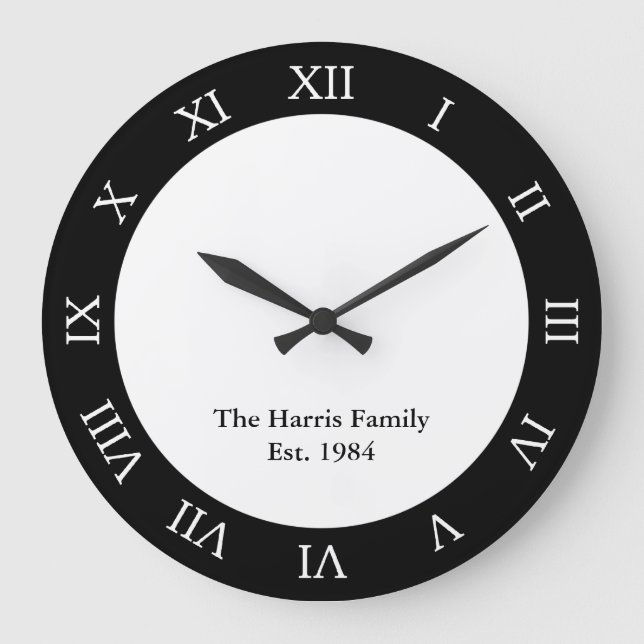 Personalised Family Large Clock (Front)