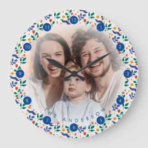 Personalised Family large photo collage memory Clock