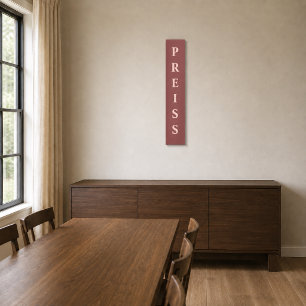 Personalised Family Last Name Sign Vertical