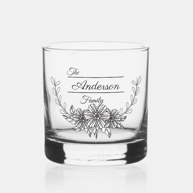 Personalised Family Logo Whiskey Glass (Front)