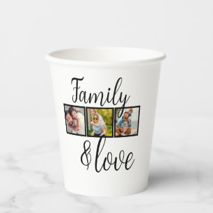Personalised Family & Love Photo Collage Paper Cups