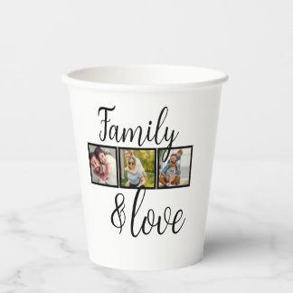 Personalised Family & Love Photo Collage Paper Cups