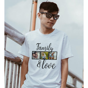 Personalised Family & Love Photo Collage T-Shirt