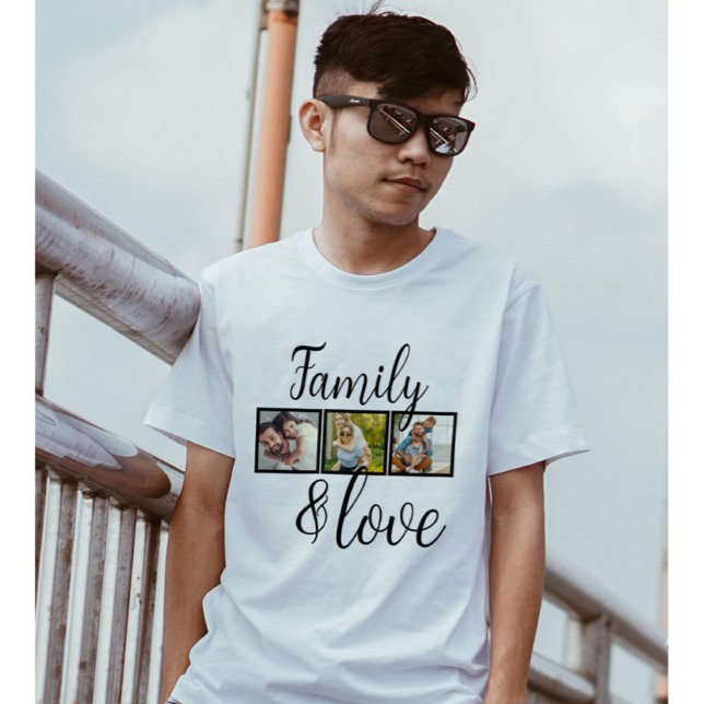 Personalised Family & Love Photo Collage T-Shirt (Creator Uploaded)