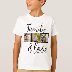 Personalised Family & Love Photo Collage T-Shirt