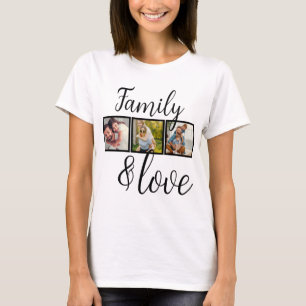 Personalised Family & Love Photo Collage T-Shirt