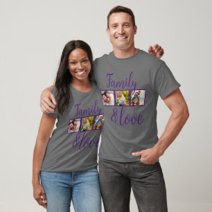 Personalised Family & Love Photo Collage T-Shirt