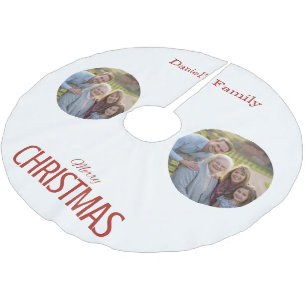 Personalised Family Memories Christmas Brushed Polyester Tree Skirt