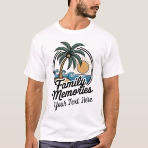 Personalised Family Memories Custom Beach Vacation T-Shirt